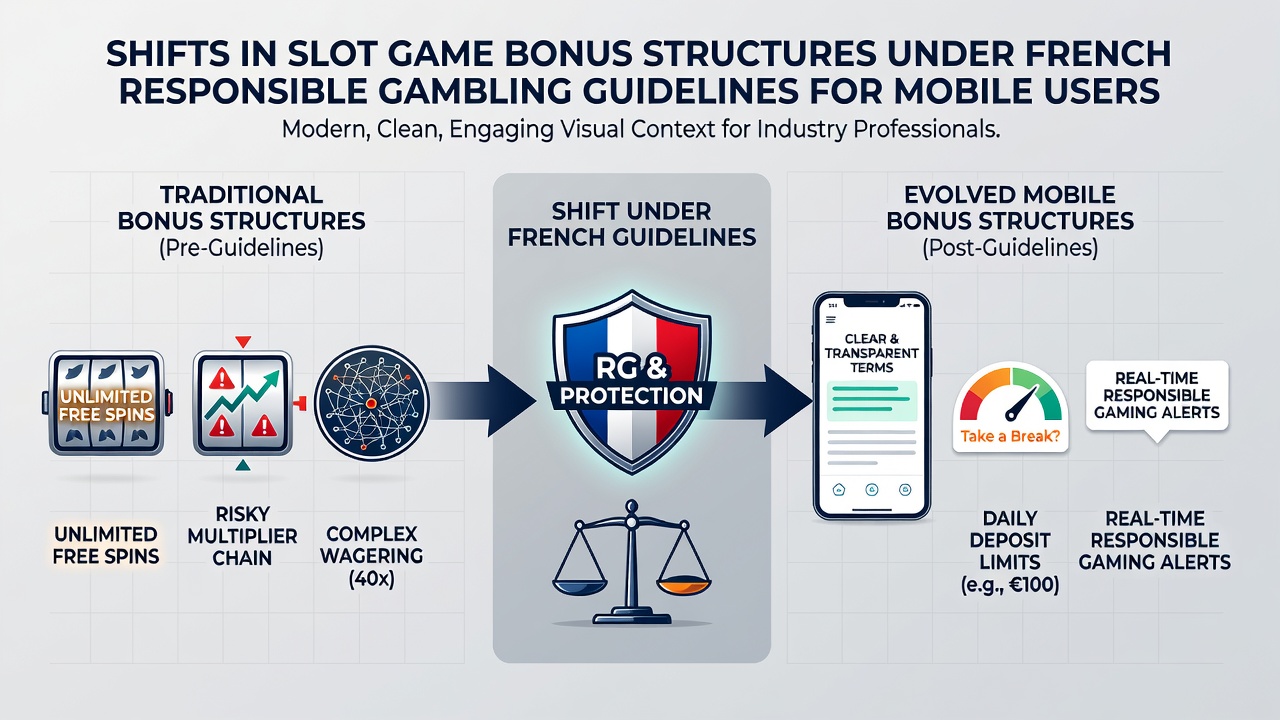 Screenshot examples of mobile slot bonus dashboards with responsible play indicators and limit settings